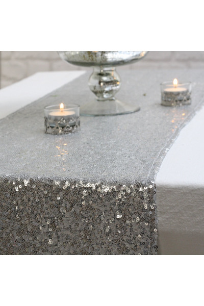 Ранер паєтка срібло