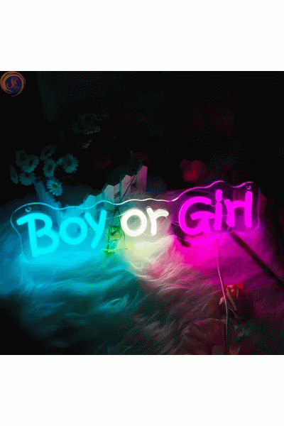 Неонова вивіска "Boy or Girl"