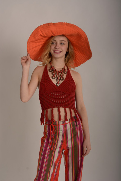 Шляпа-колесо помаранчева