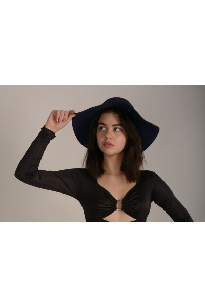 Шляпа синяя