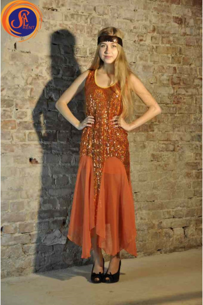 Сукня руда, пайетки 30-ті р.