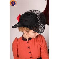 Шляпа черная гипюр 19 век