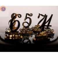 Номерки на стіл золоті