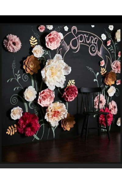 Квіти на грифельній дошці