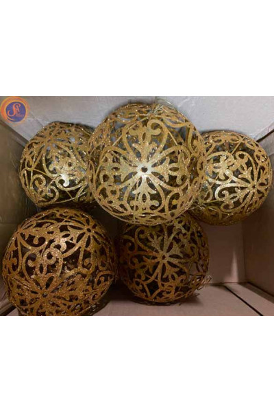 Новорічні золоті іграшки