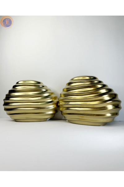 Ваза голд хвиляста