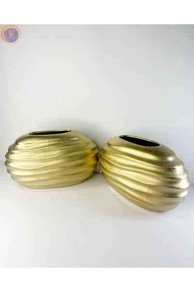 Ваза голд хвиляста