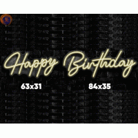 Неоновий напис «Happy birthday»