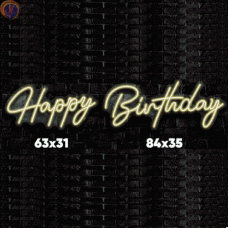Неоновий напис «Happy birthday»