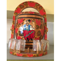 Бочка розписна з рюмками