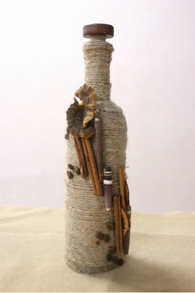 Пляшка з морским декором