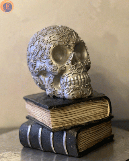 Череп на книгах